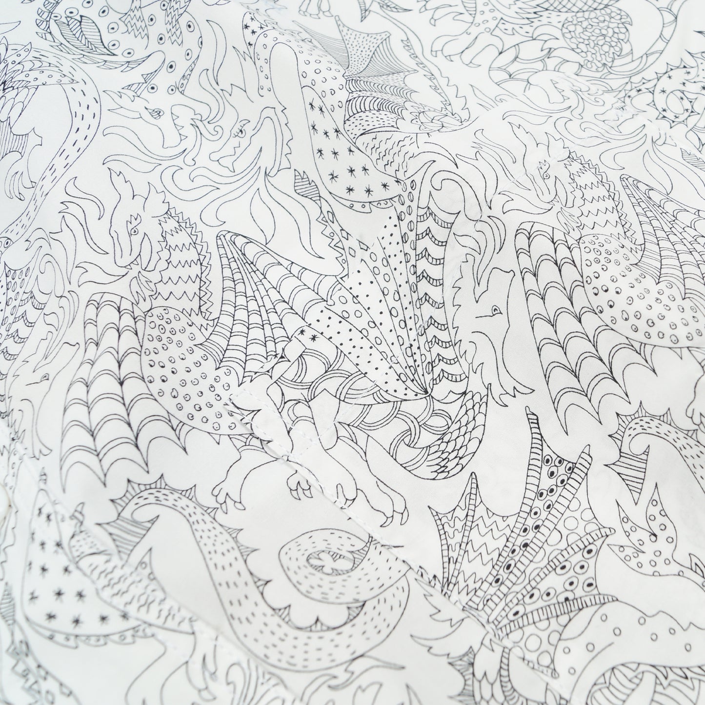 - Elias Dragon Print Shirt - White