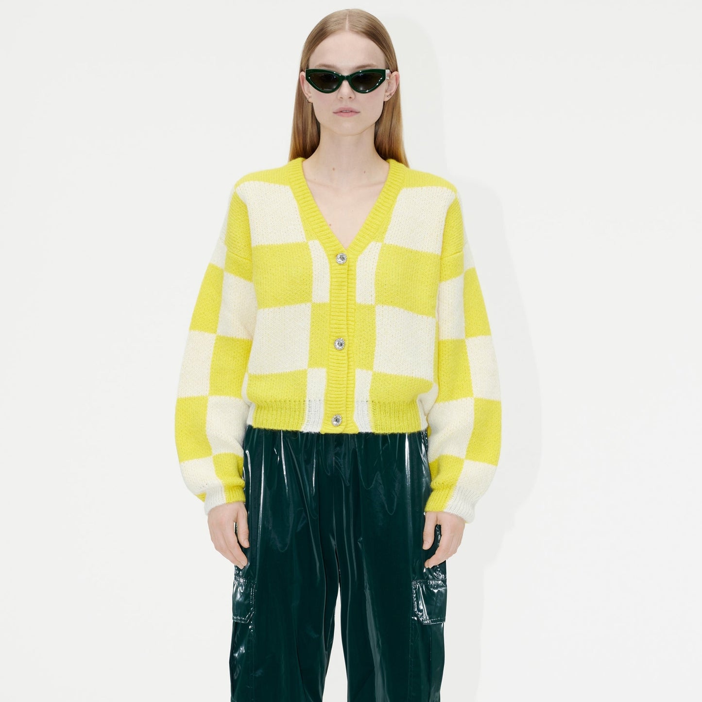 - Amara Adonis Knit Cardigan - Sunrise Check