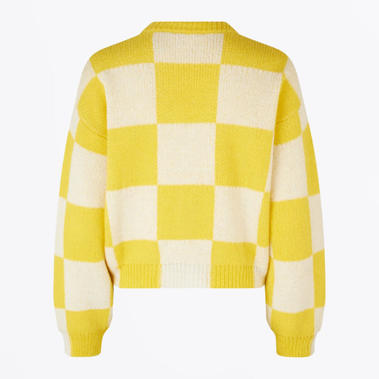 - Amara Adonis Knit Cardigan - Sunrise Check