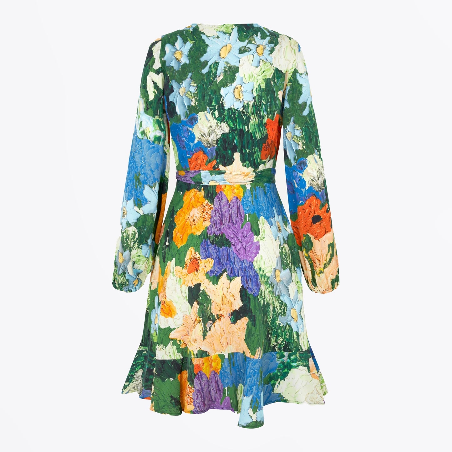 - Rania - Dry Viscose Dress - Impressionist Garden