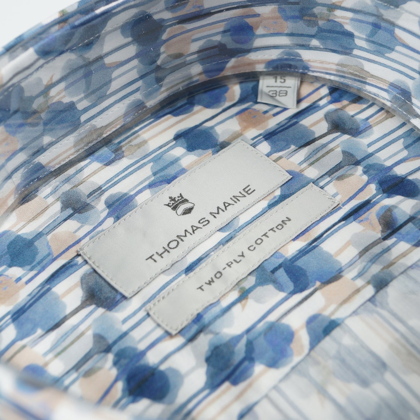 - Roma Modern Kent Liberty Print Shirt - Blue/Sand