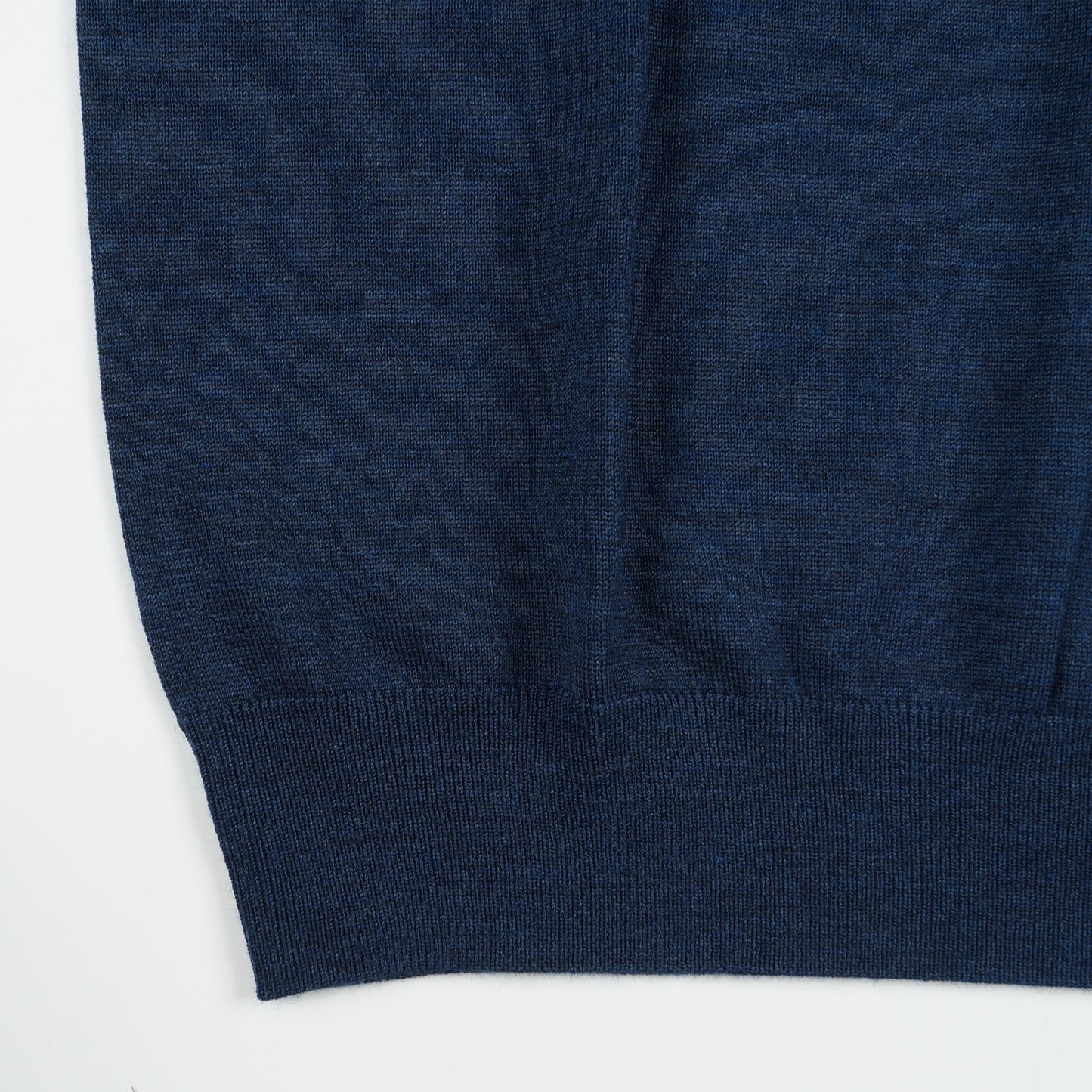 - Polo Collar SS Merino Pullover - Dark Jeans