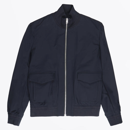 - Front Pocket Bomber Jacket - Navy