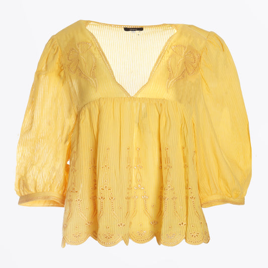 - Sasha V-Neck Top - Yellow