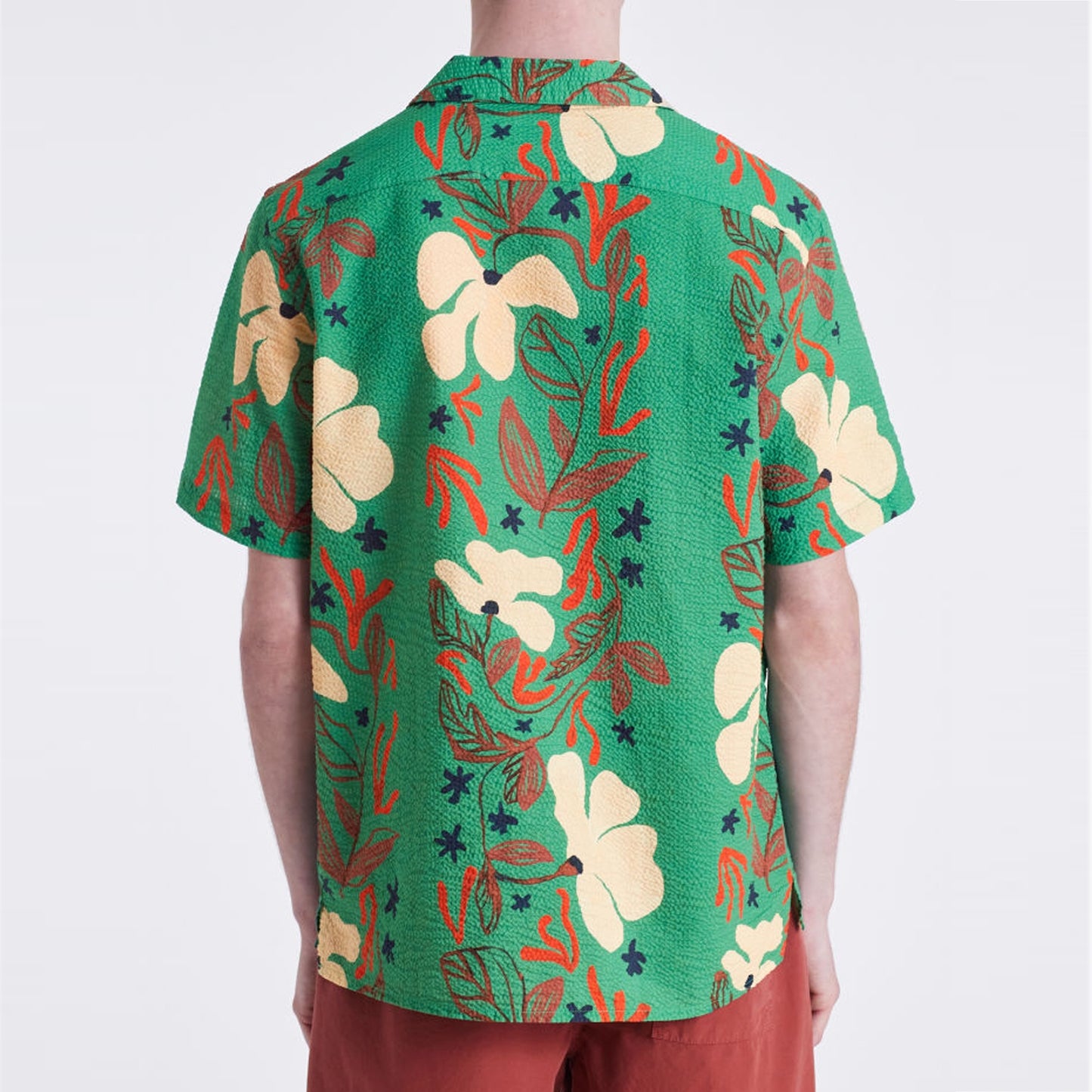 - 'Sea Floral' Casual Fit Shirt - Green