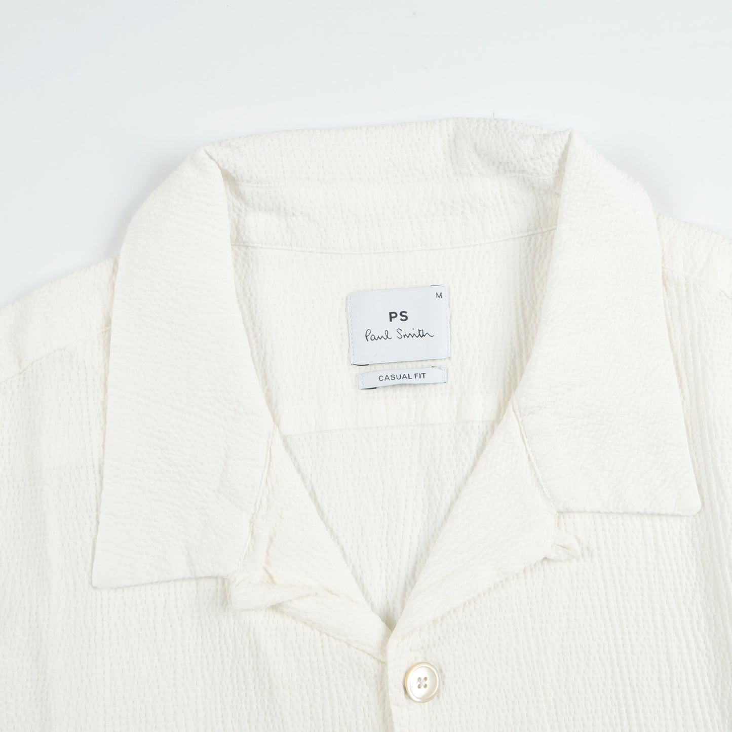 - Casual Fit SS Textured Shirt - Off-White