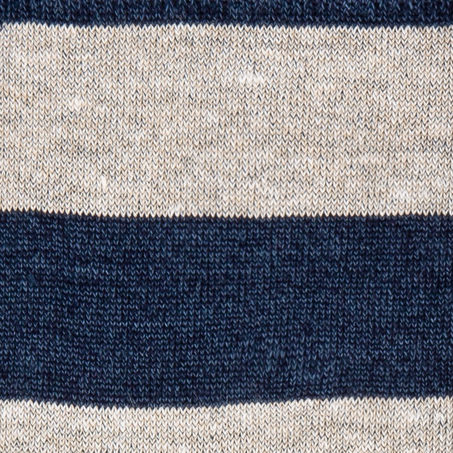 - Barry Linen Stripe Socks - Navy
