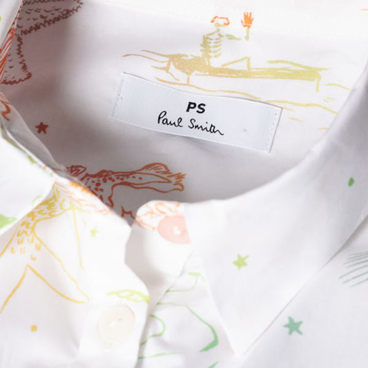 - 'Sea Tales' Cotton Dress - White