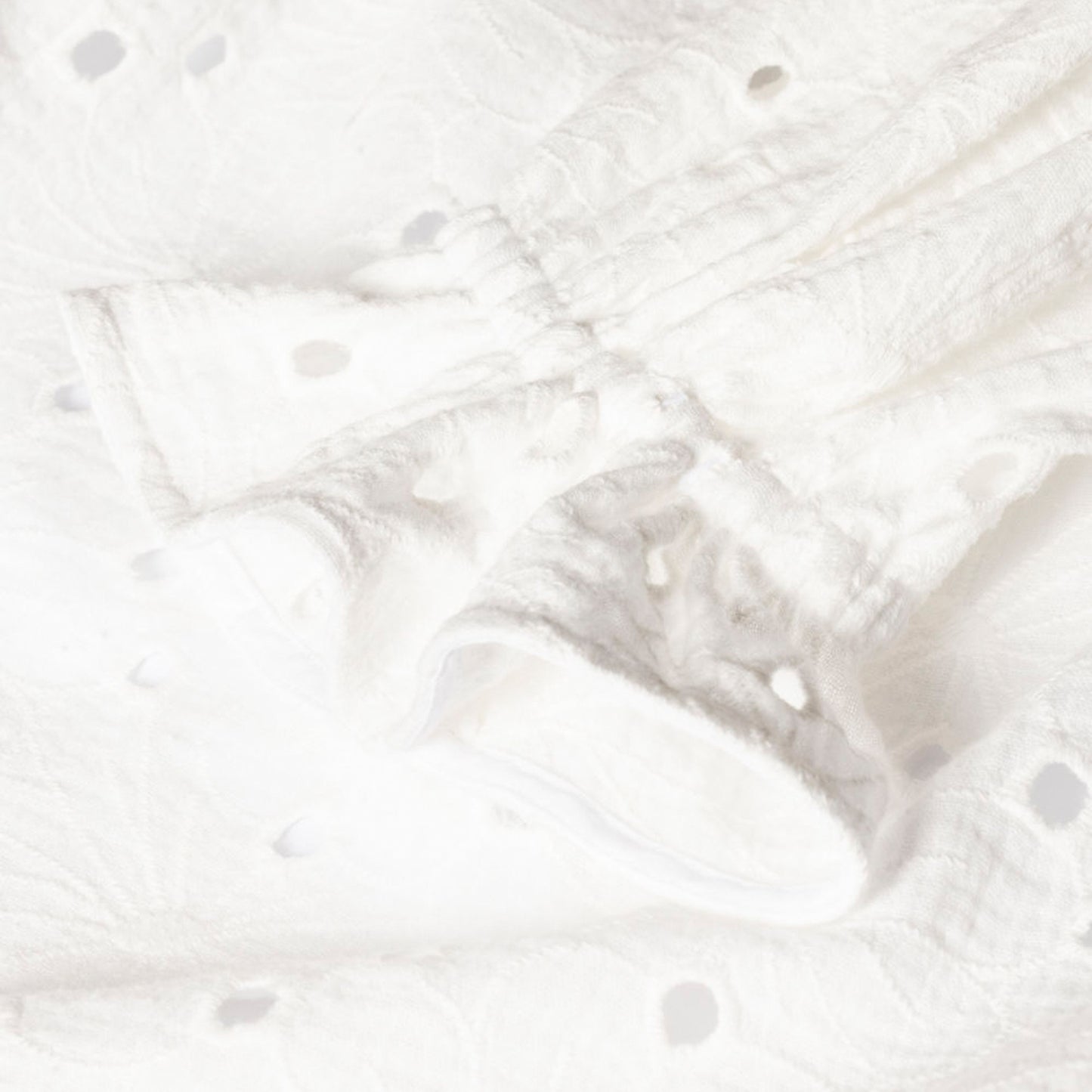 - Cotton Broderie Anglaise Top - White