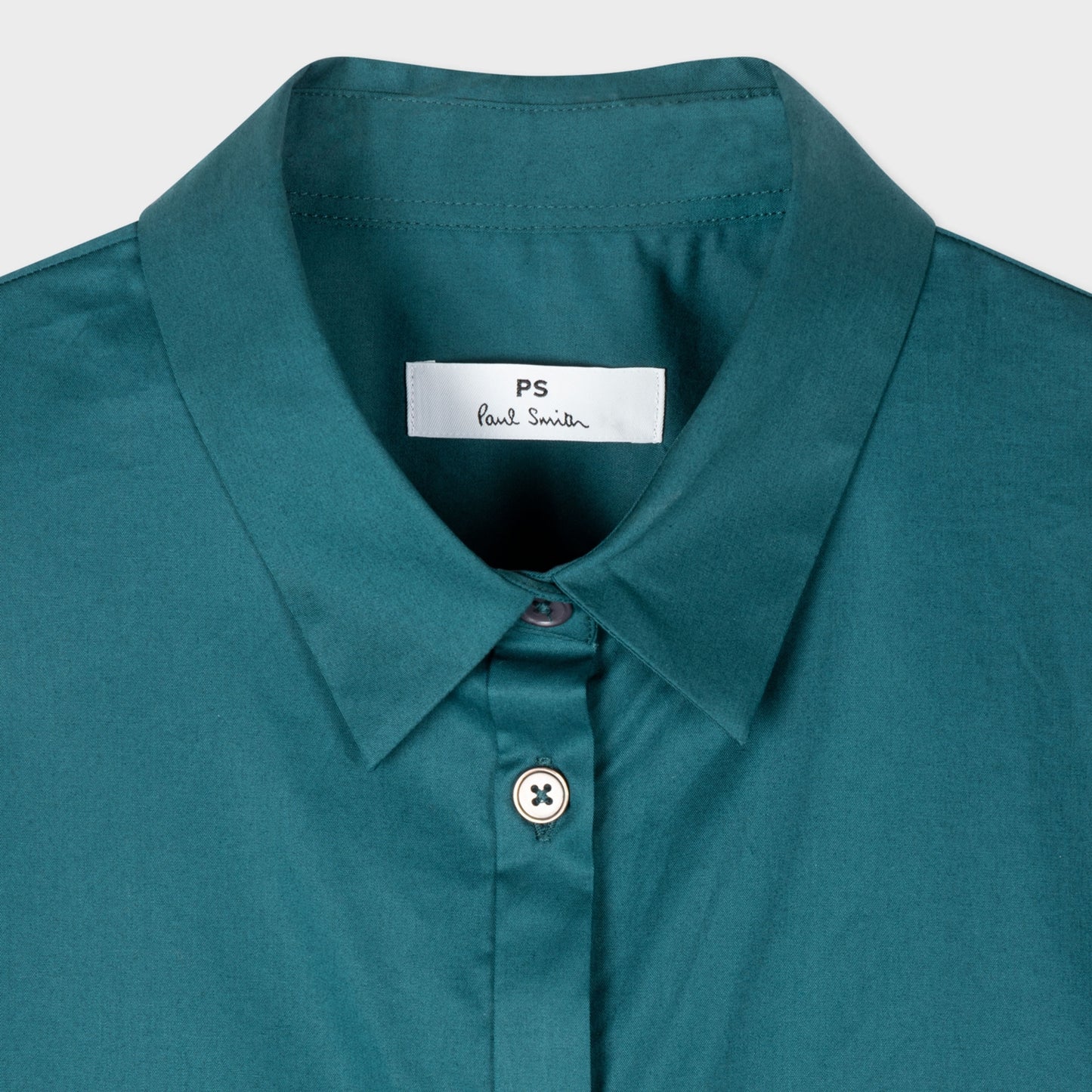 - Asymmetric Shirt Dress - Teal