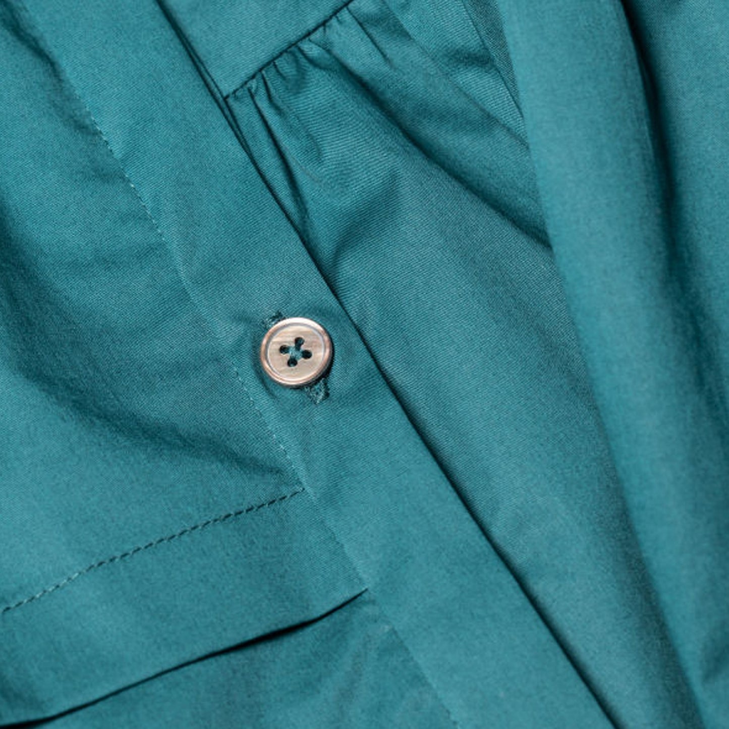 - Asymmetric Shirt Dress - Teal