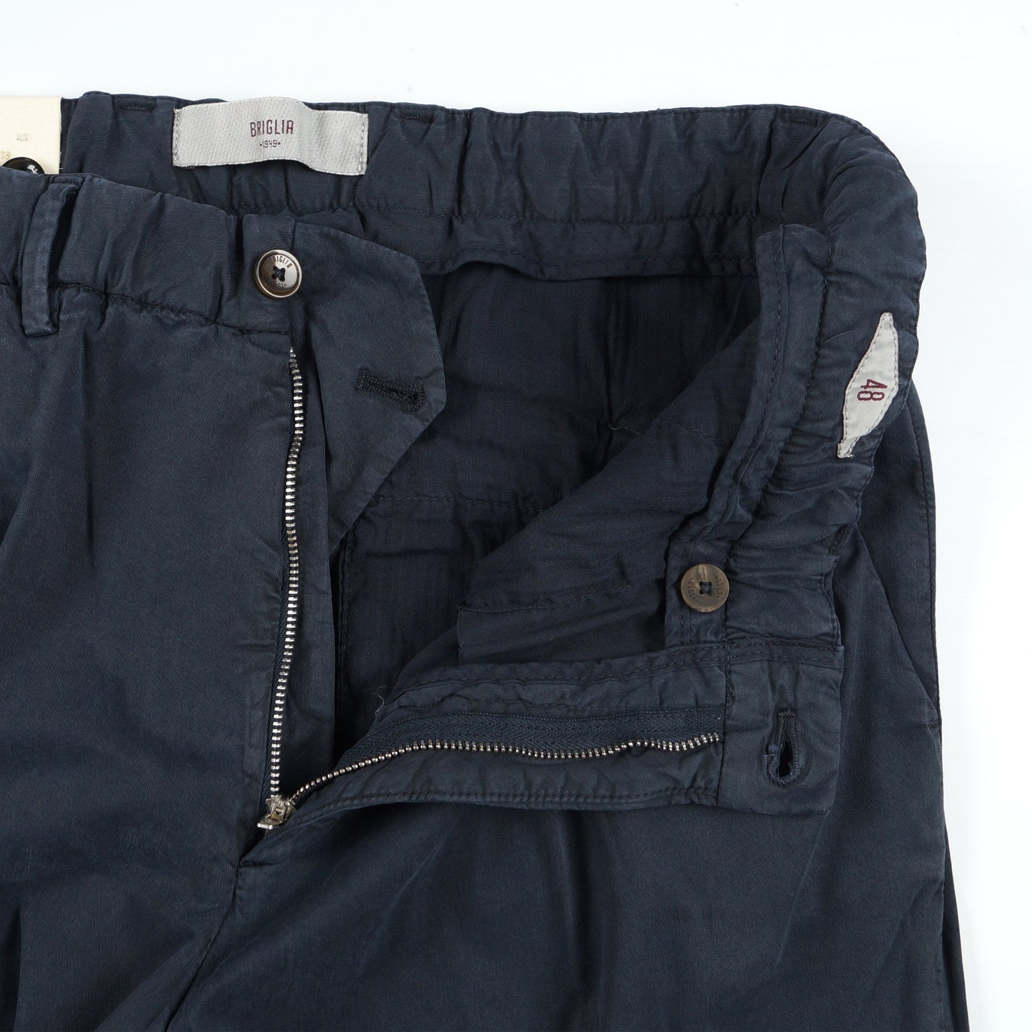 - Cropped Stretch Chino - Navy