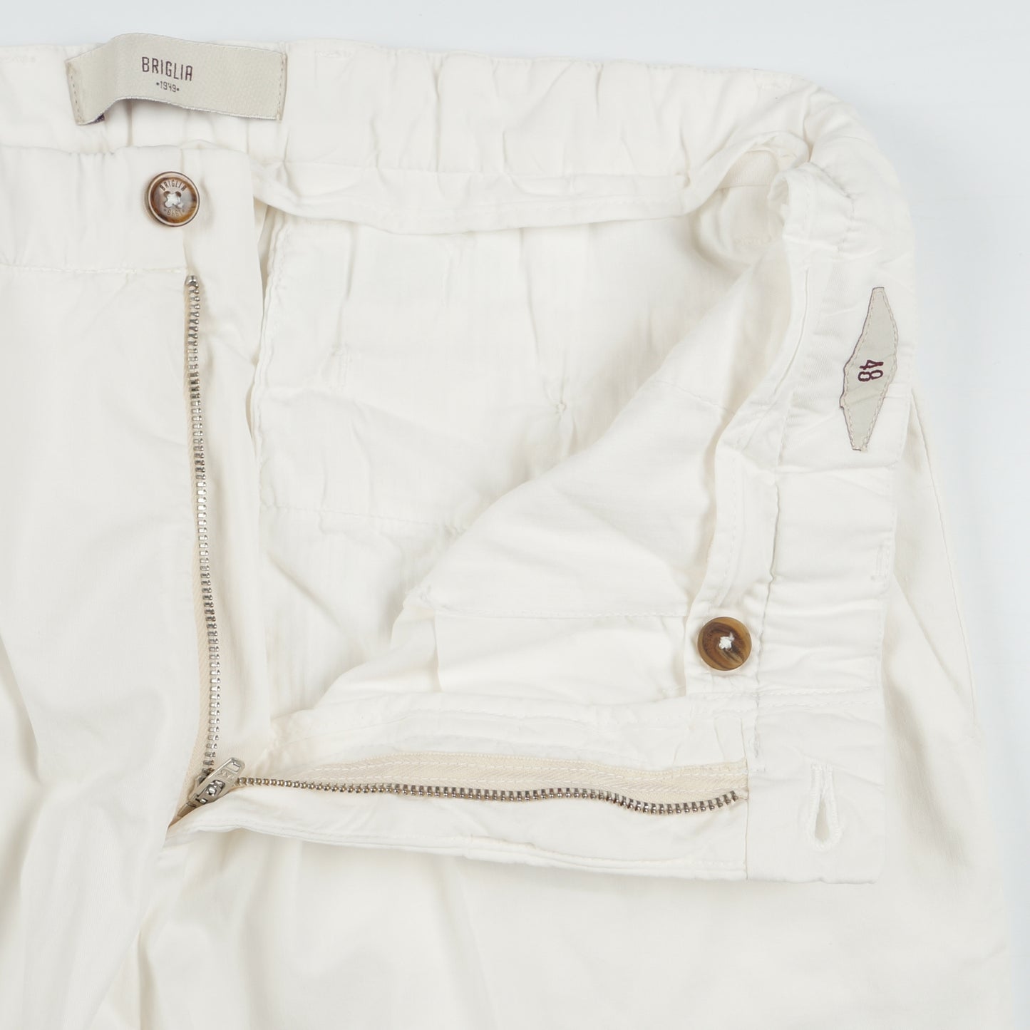 - Cropped Stretch Chino - Off-White