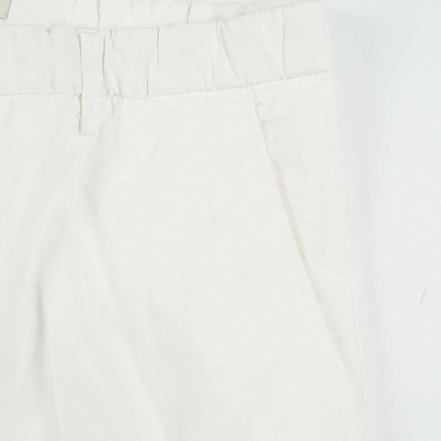 - Cropped Stretch Chino - Off-White