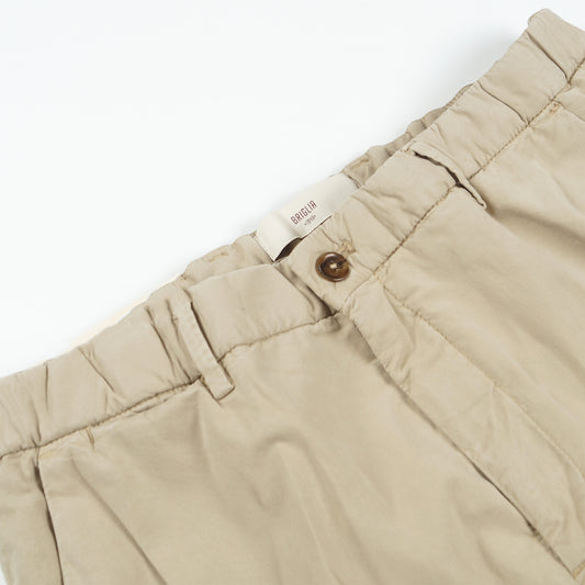 - Cropped Stretch Chino - Beige