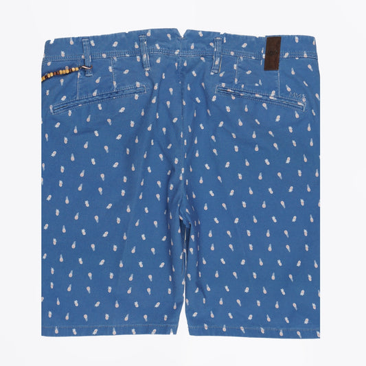 - Pavo Pineapple Slim Shorts - Blue