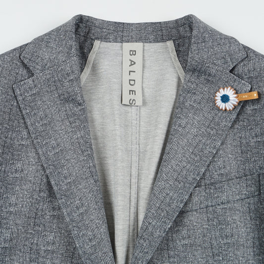 - Seba 1 Stretch Check Blazer - Navy