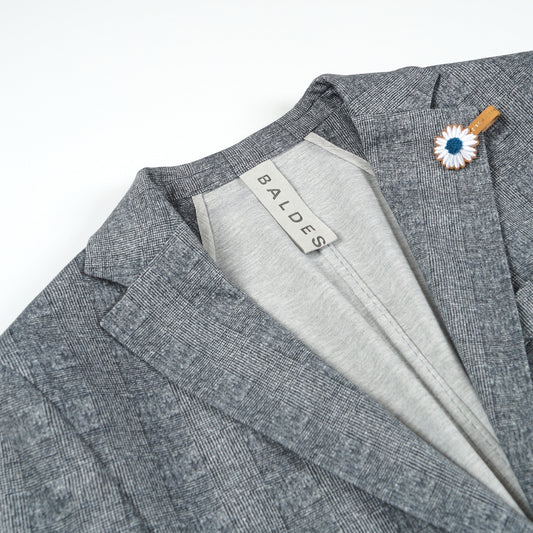 - Seba 1 Stretch Check Blazer - Navy