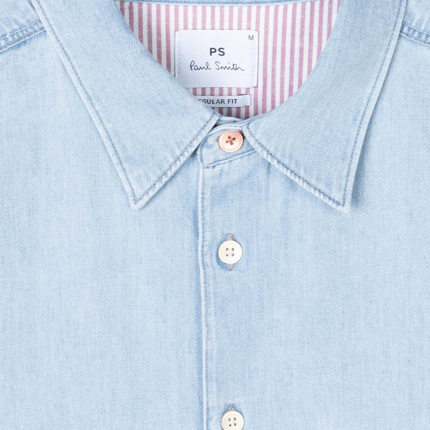 - Regular Fit Light Denim Shirt - Light Denim