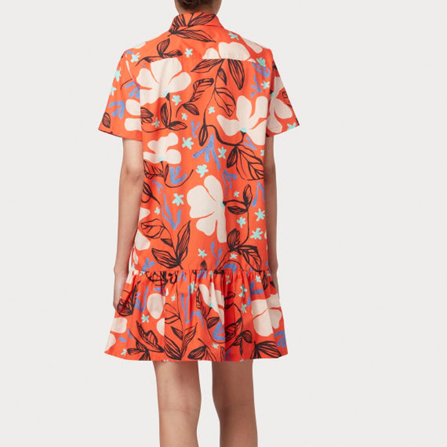 - Sea Floral Dress - Red