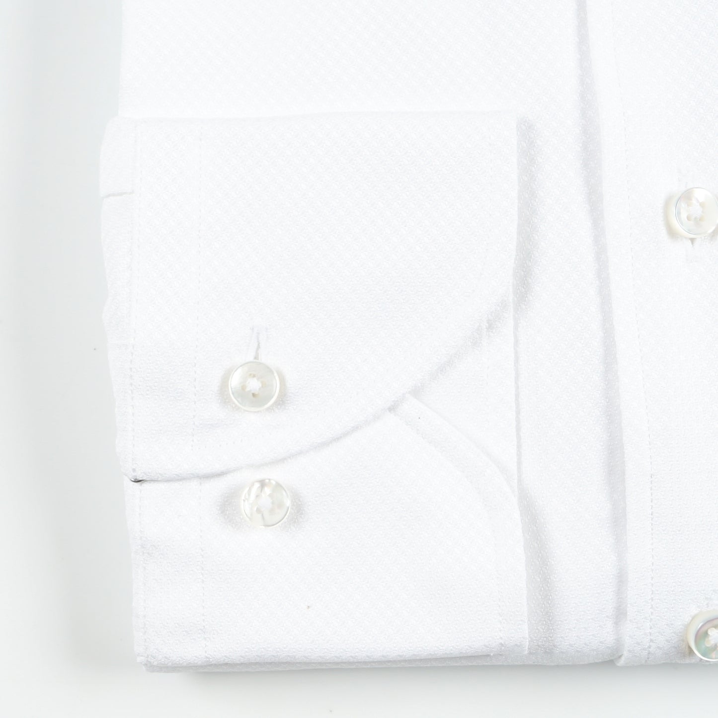 - Slimline Jacquard Shiller Shirt - White