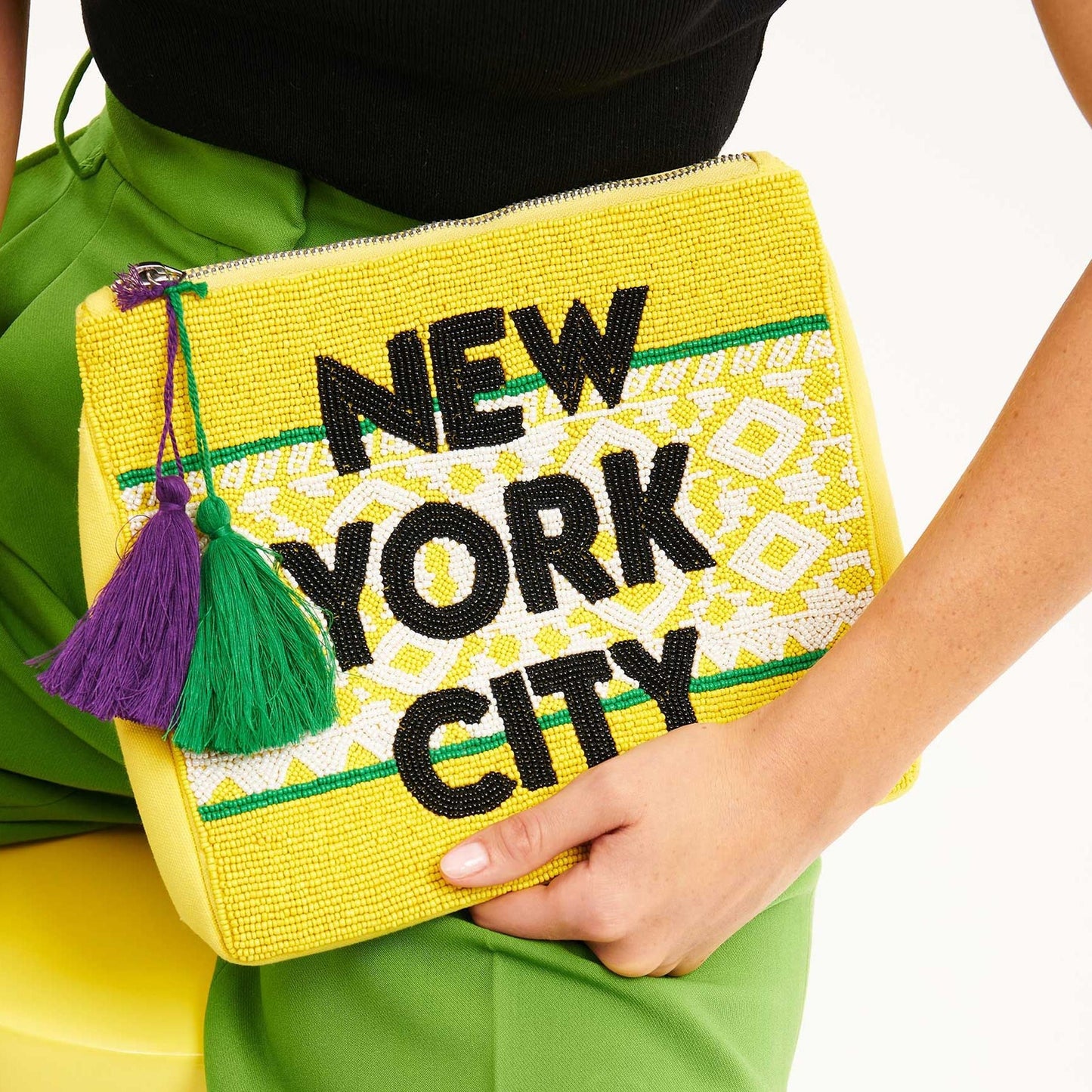 - Elda Yellow New York City Clutch - Yellow