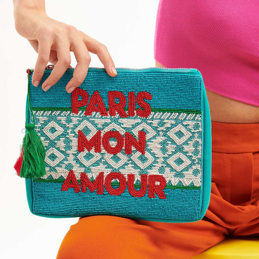 - Elda Paris Mon Amour Clutch - Blue