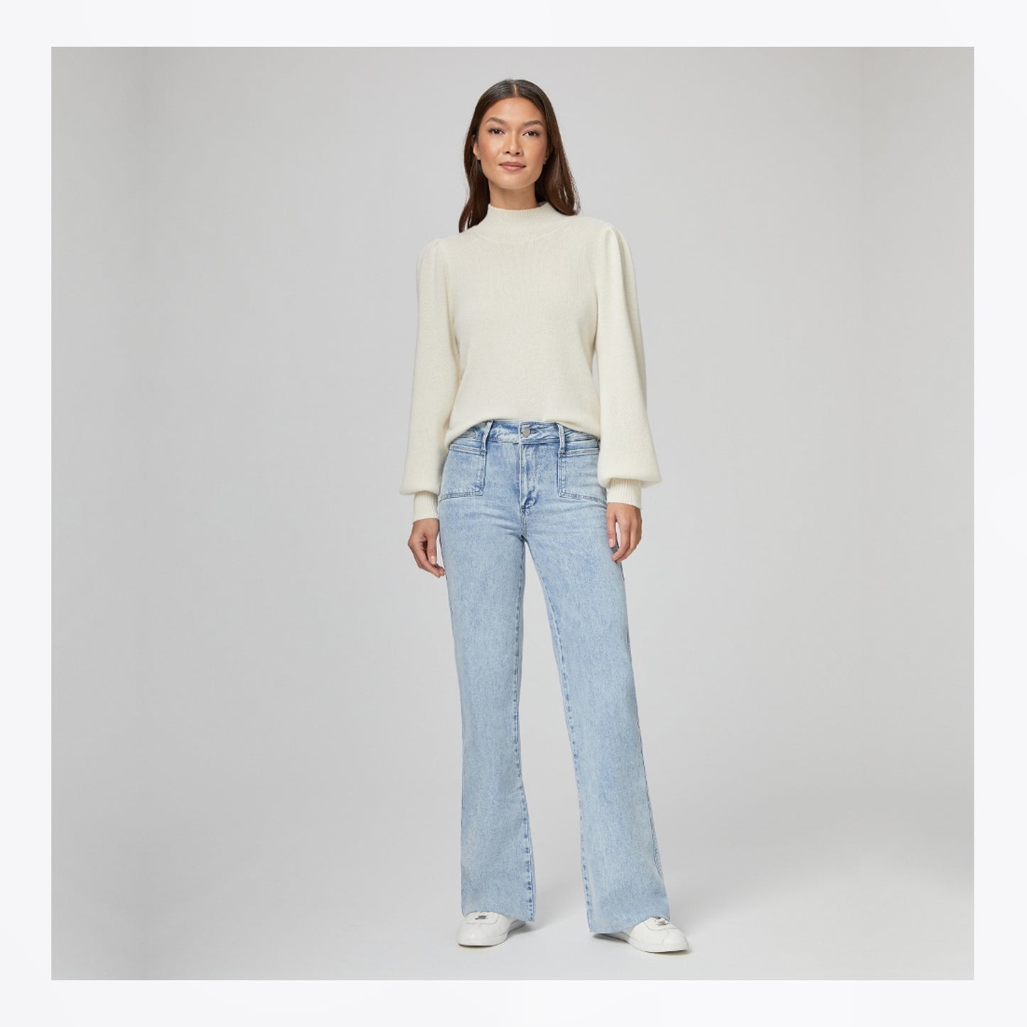 - Leenah 32inch Angled Patch Pocket - Denim