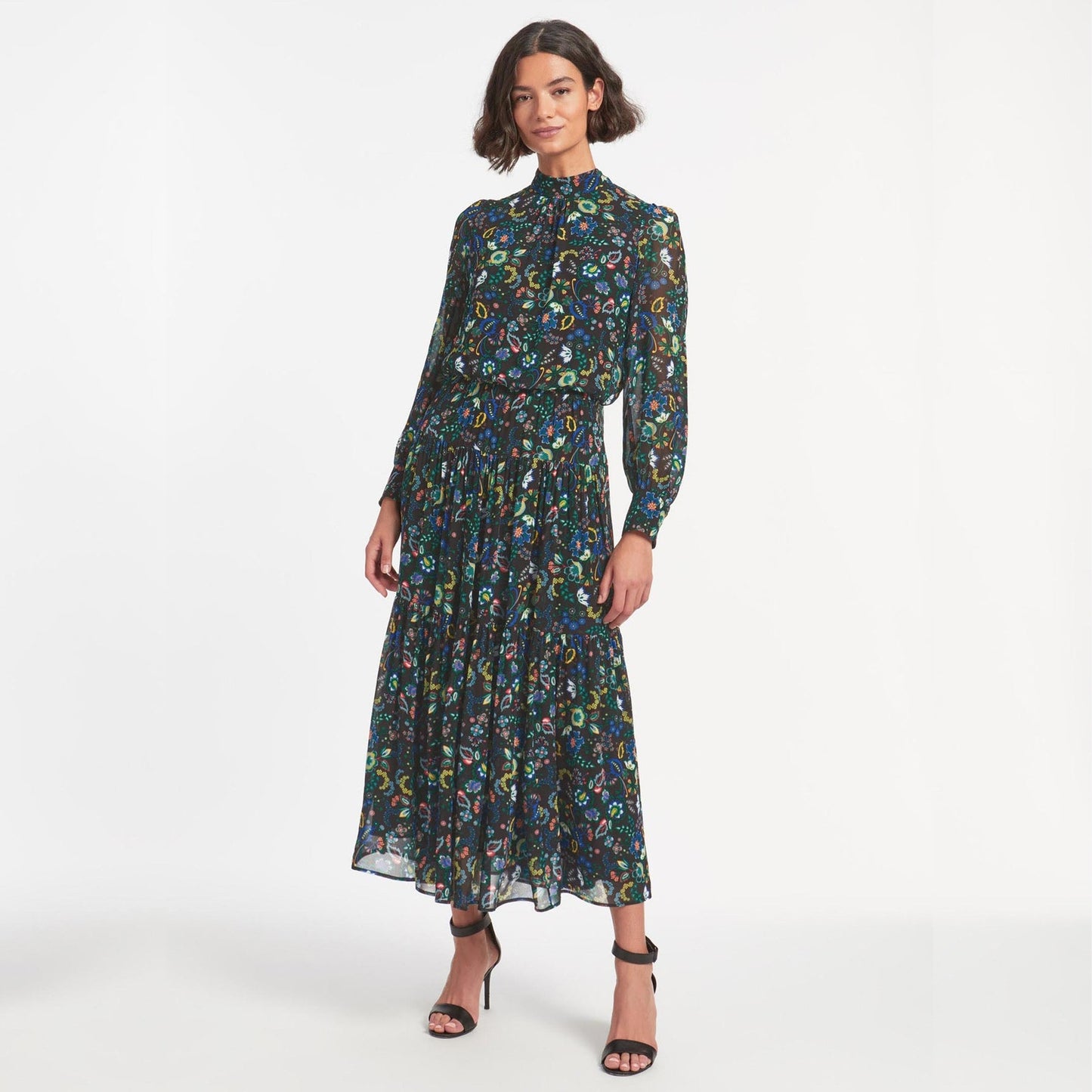 - Lorni - Floral Printed Maxi Dress - Multi