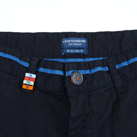 - Peached Twill Shorts - Navy