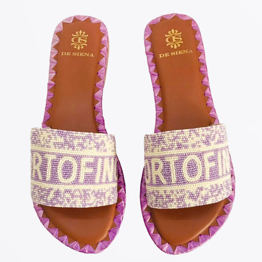 - Portofino Hand Beaded Slider - Lilac