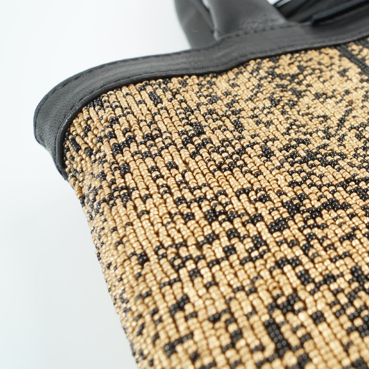 - St.Barths Beaded Small Handbag - Gold/Black