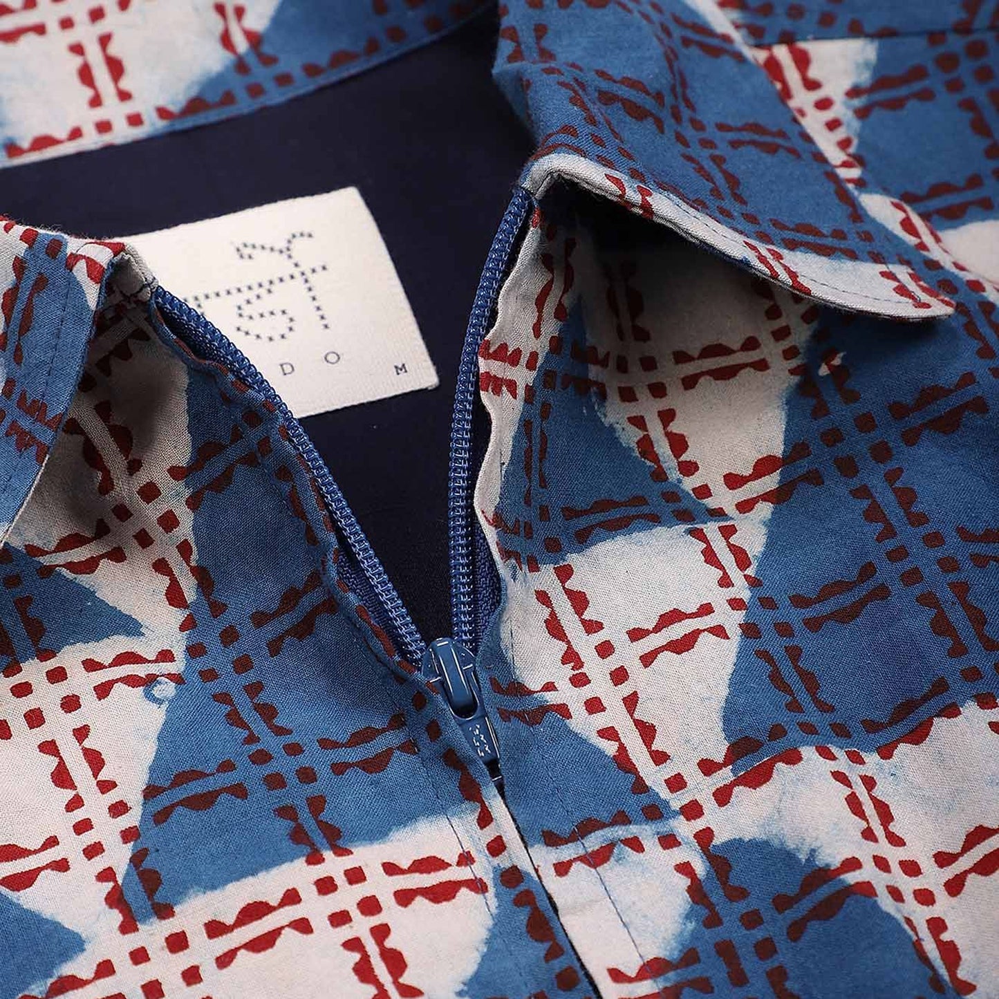 - Yuto 2-Way Zip Jacket -  Block Print 86