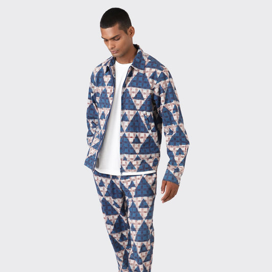 - Yuto 2-Way Zip Jacket -  Block Print 86