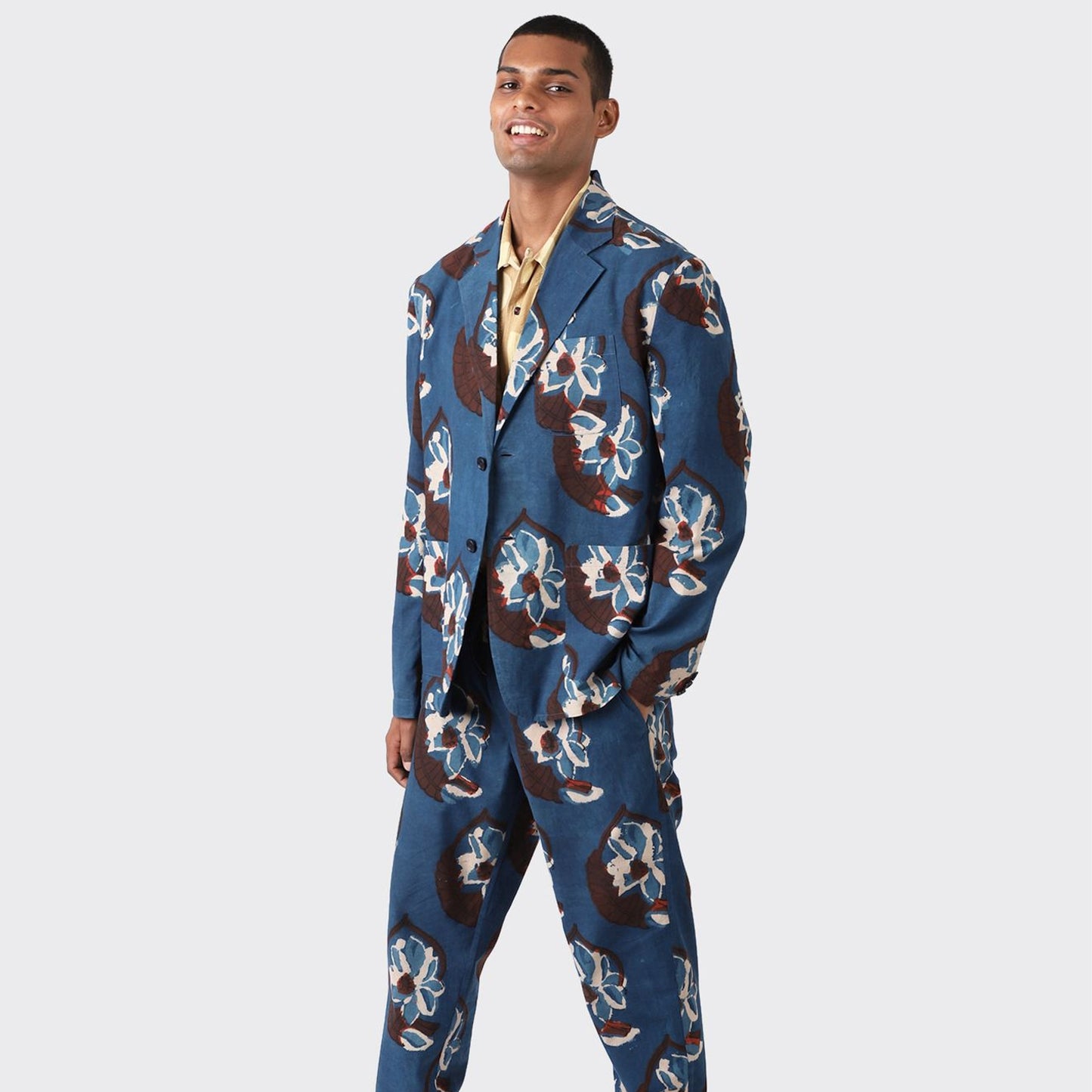 - Hugh 2 - Button Blazer - Multi