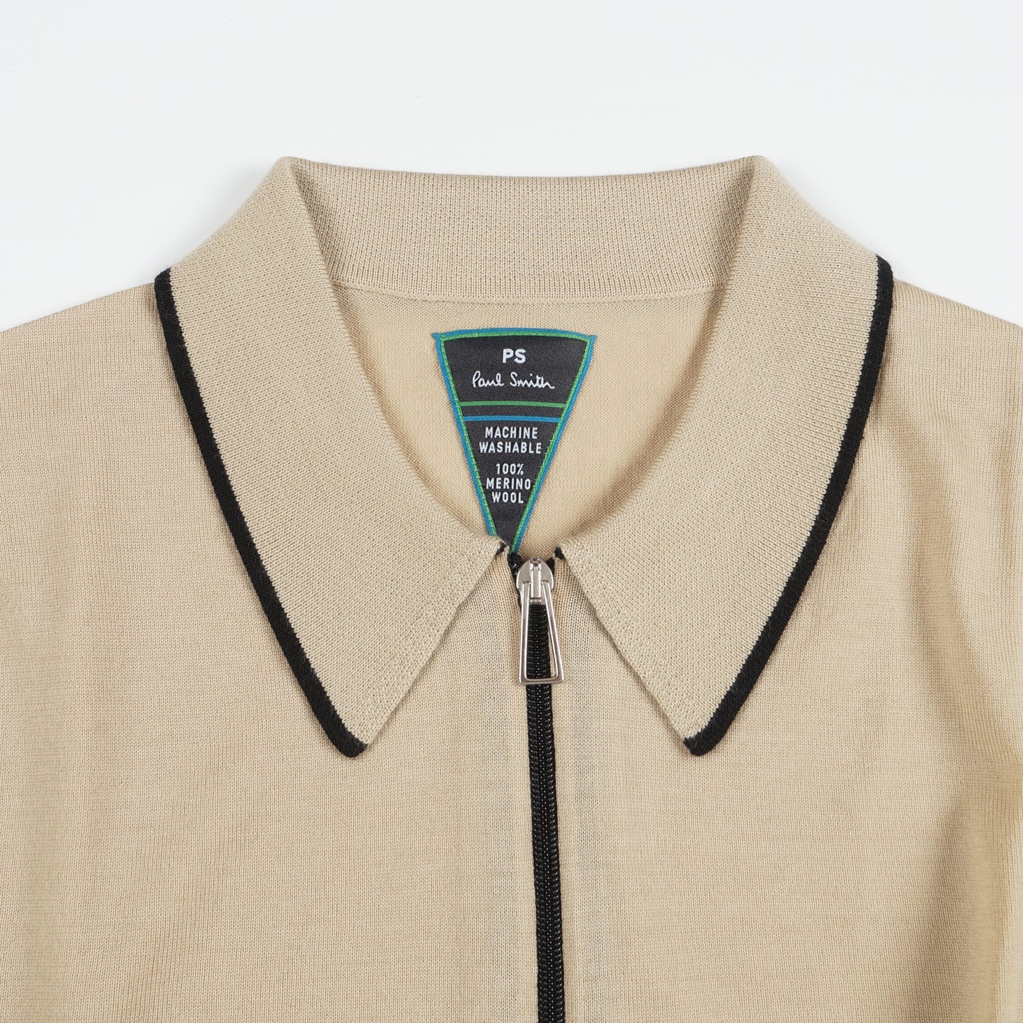 - Zip Thru Cardigan - Beige