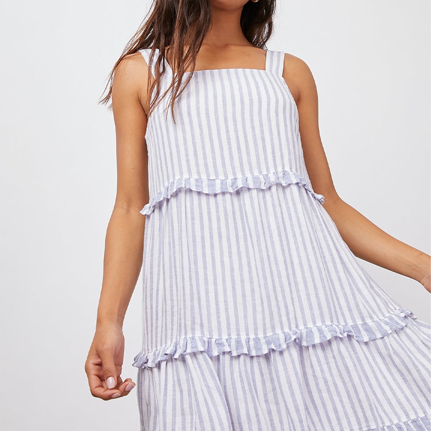 - Sandy Dress - Blue Iris Stripe