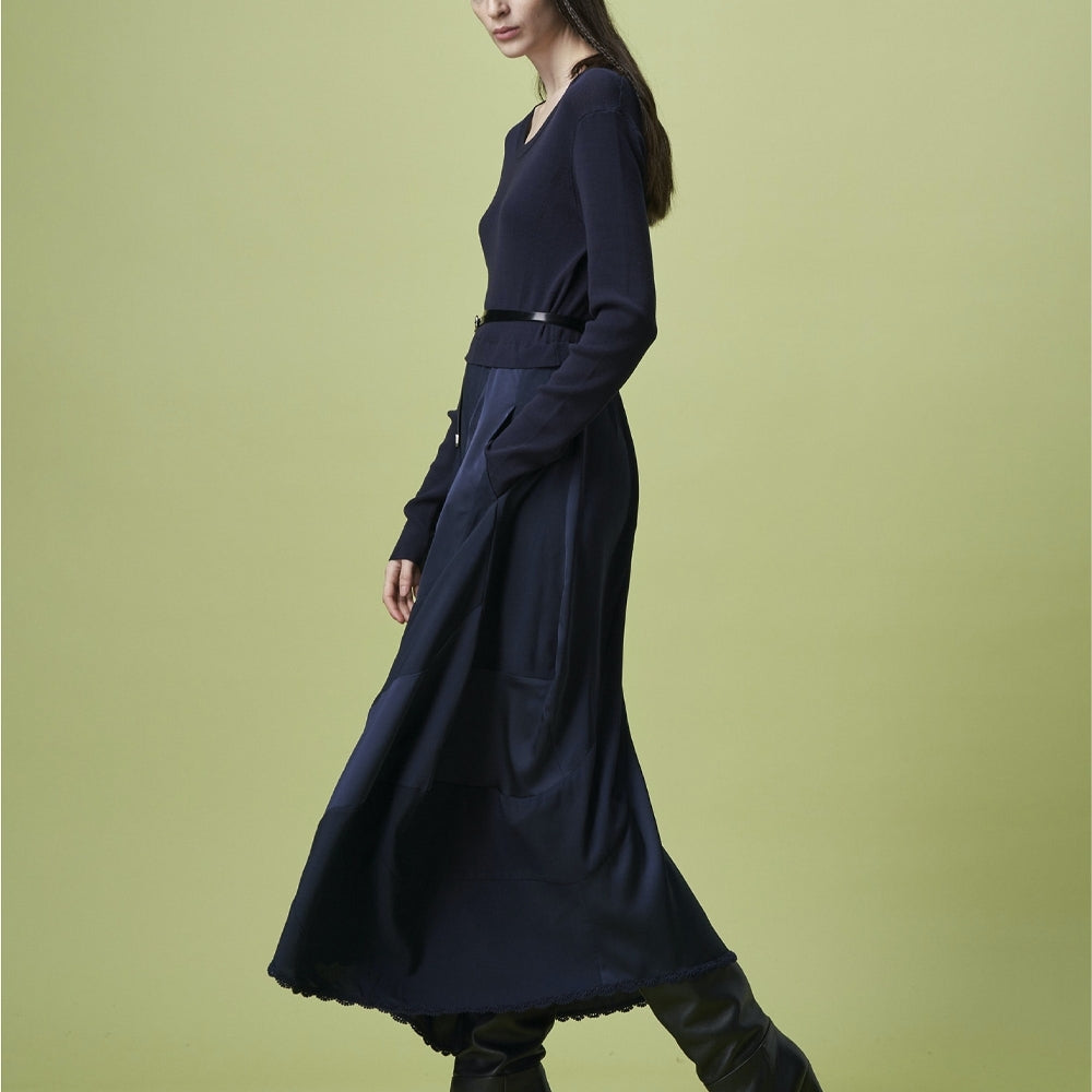 - Entice Knitted Dress - Navy