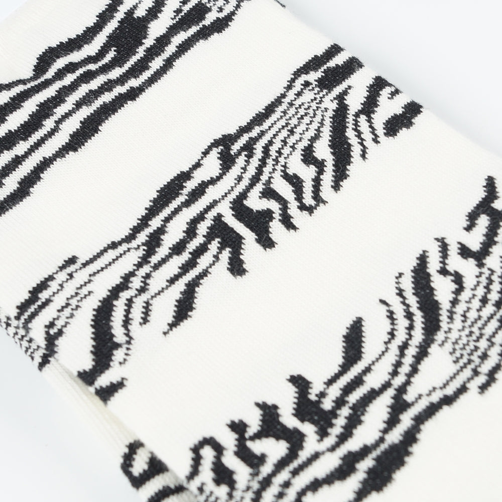 - Dean Zebra Socks - Off White