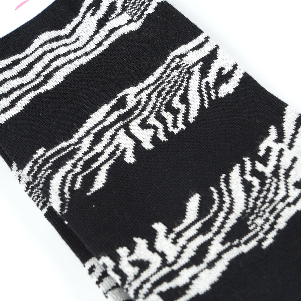 - Dean Zebra Socks - Black