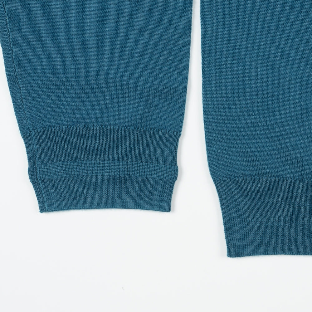 - Zip Neck Sweater - Indigo
