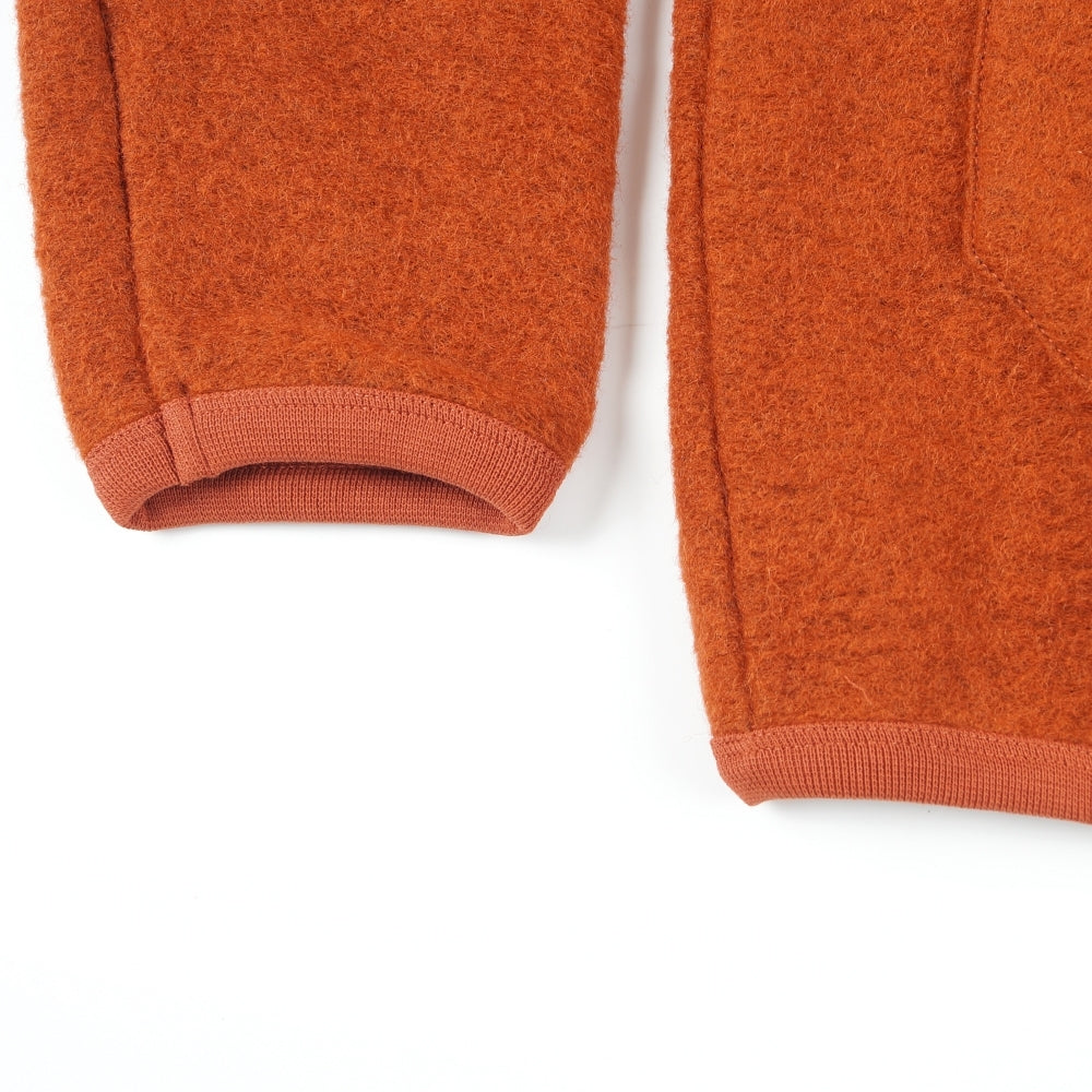 - Wool Fleece Cardigan - Orange
