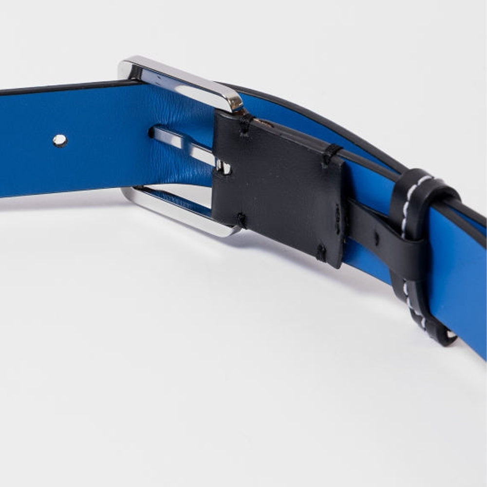 - Contrast Stitch Belt - Black