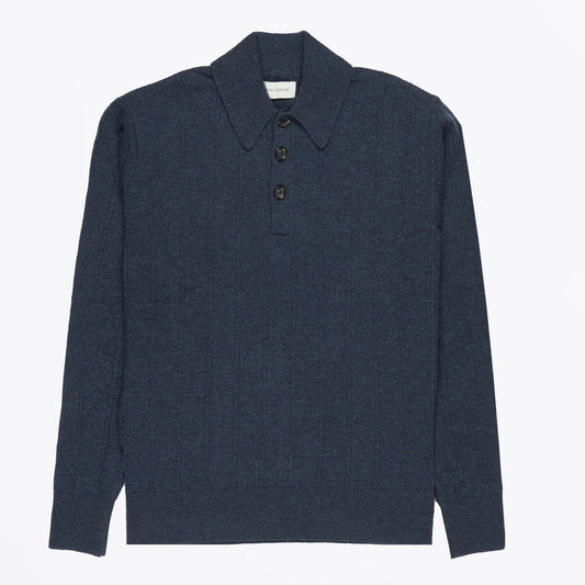 - Pablo Knitted Polo - Olsen Navy