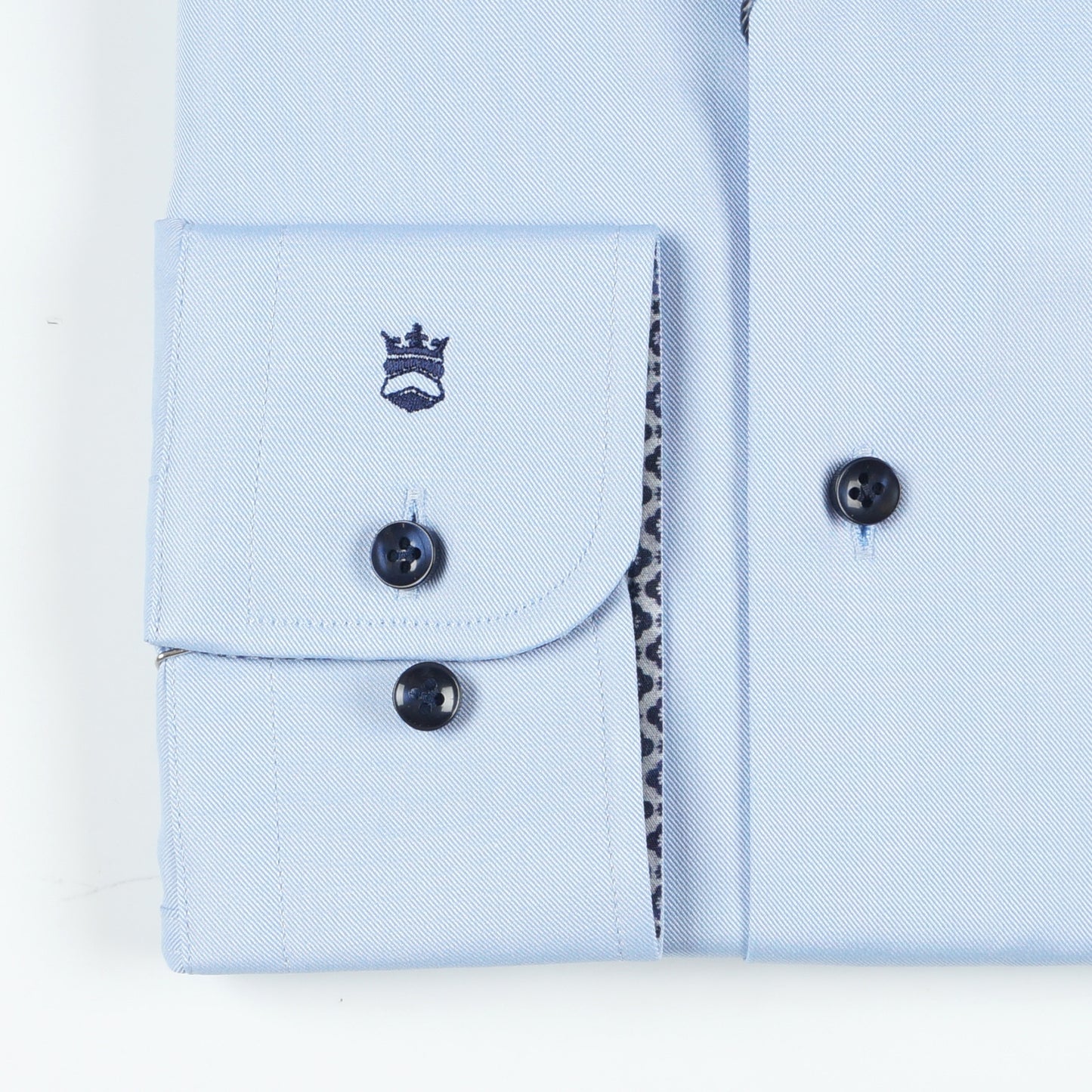- Button Under Trimmed Shirt - Blue