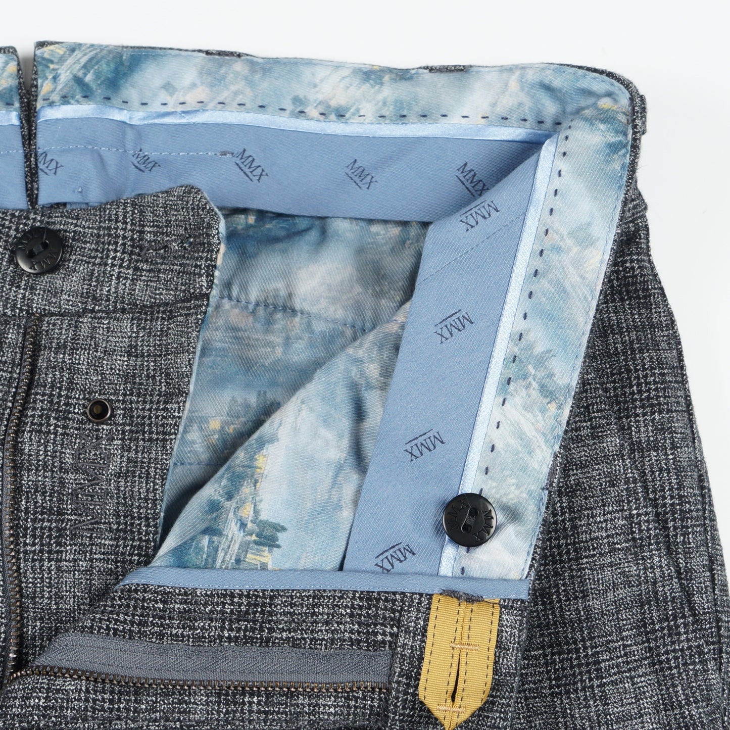 - Lupus Grey Check Chino - Grey