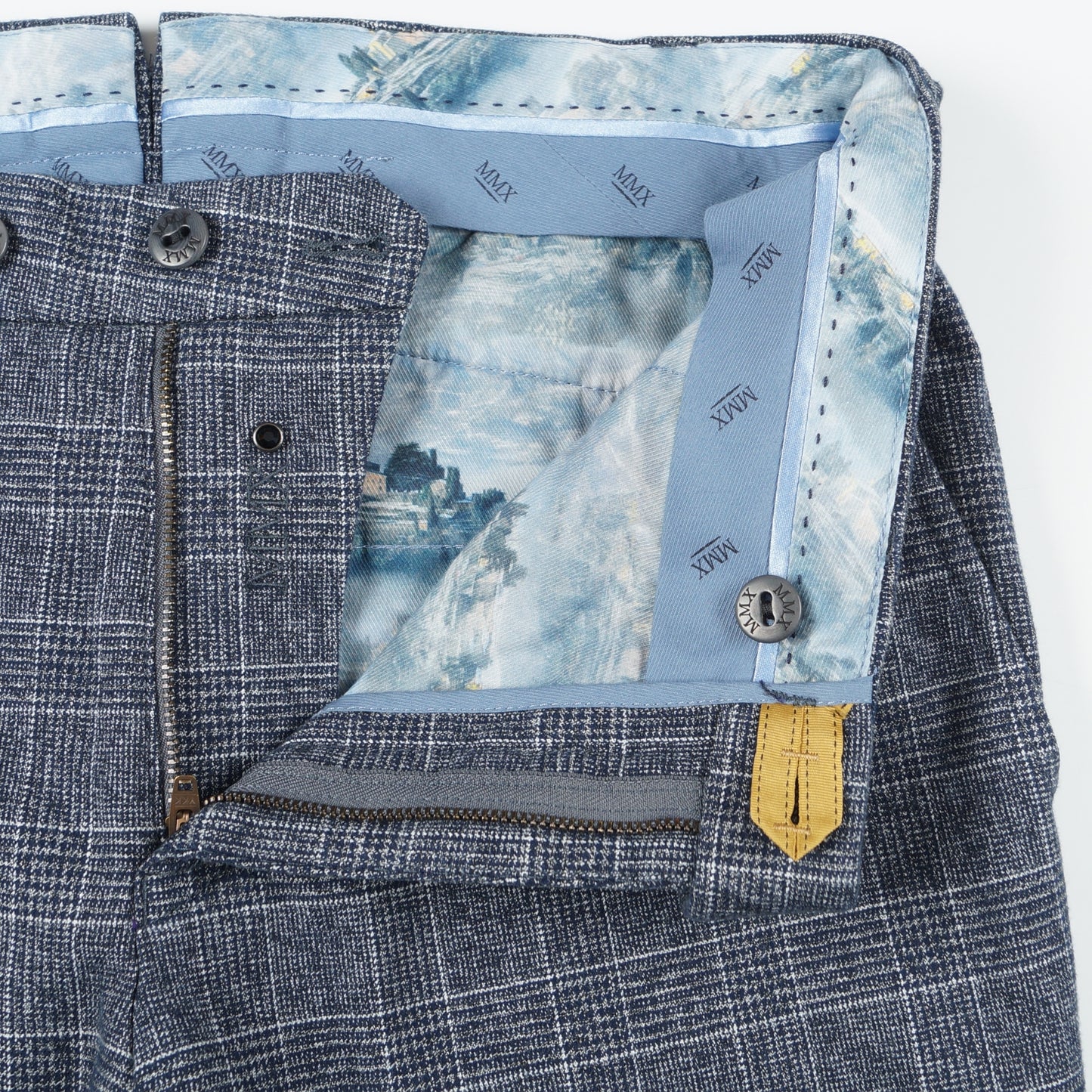 - Lupus Navy Check Chino - Navy