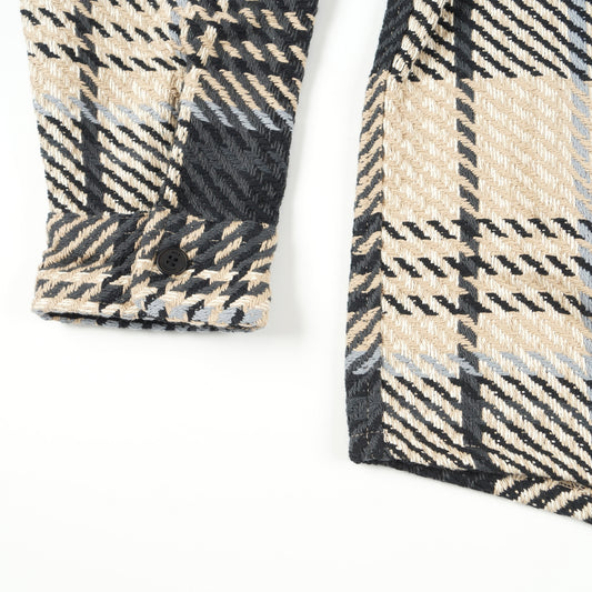 - Whiting Overshirt Check - Black/Ecru
