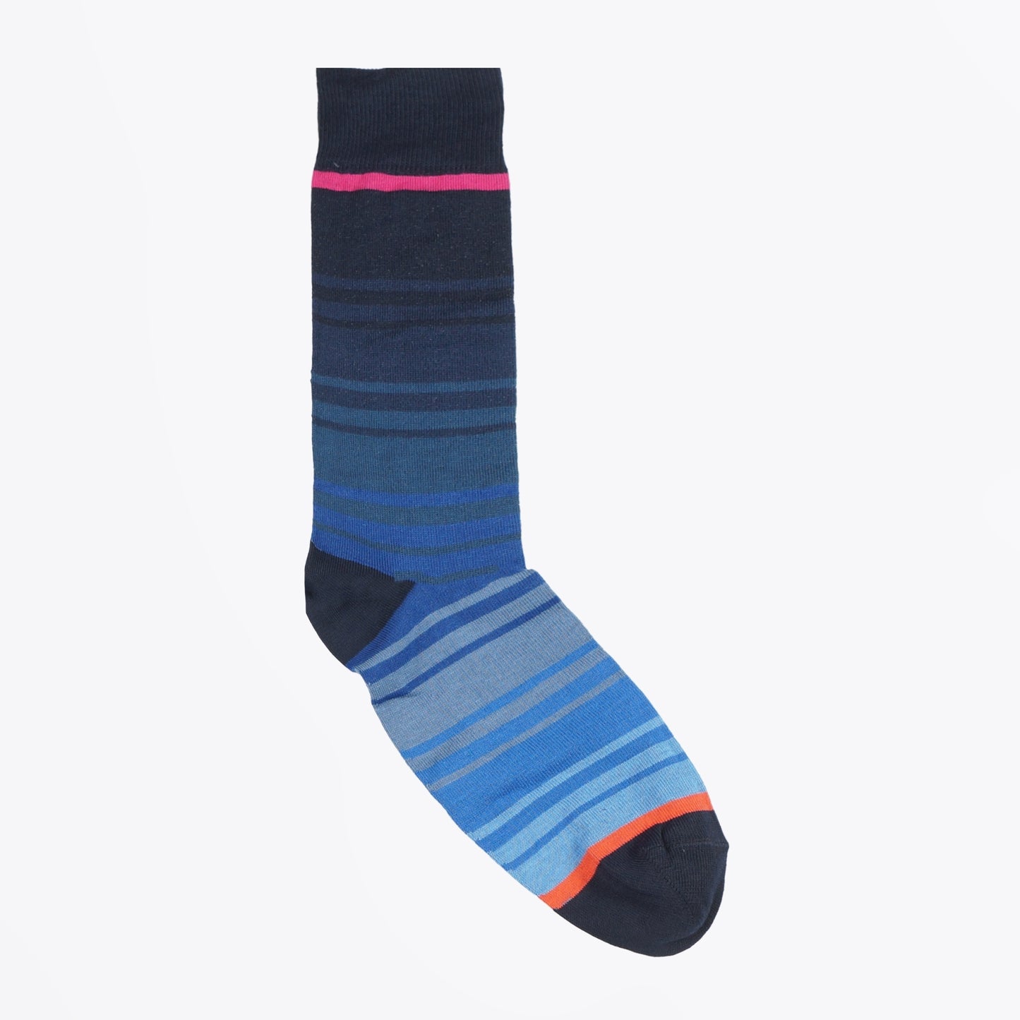- Socks 3 Pack Navy Striped - Navy