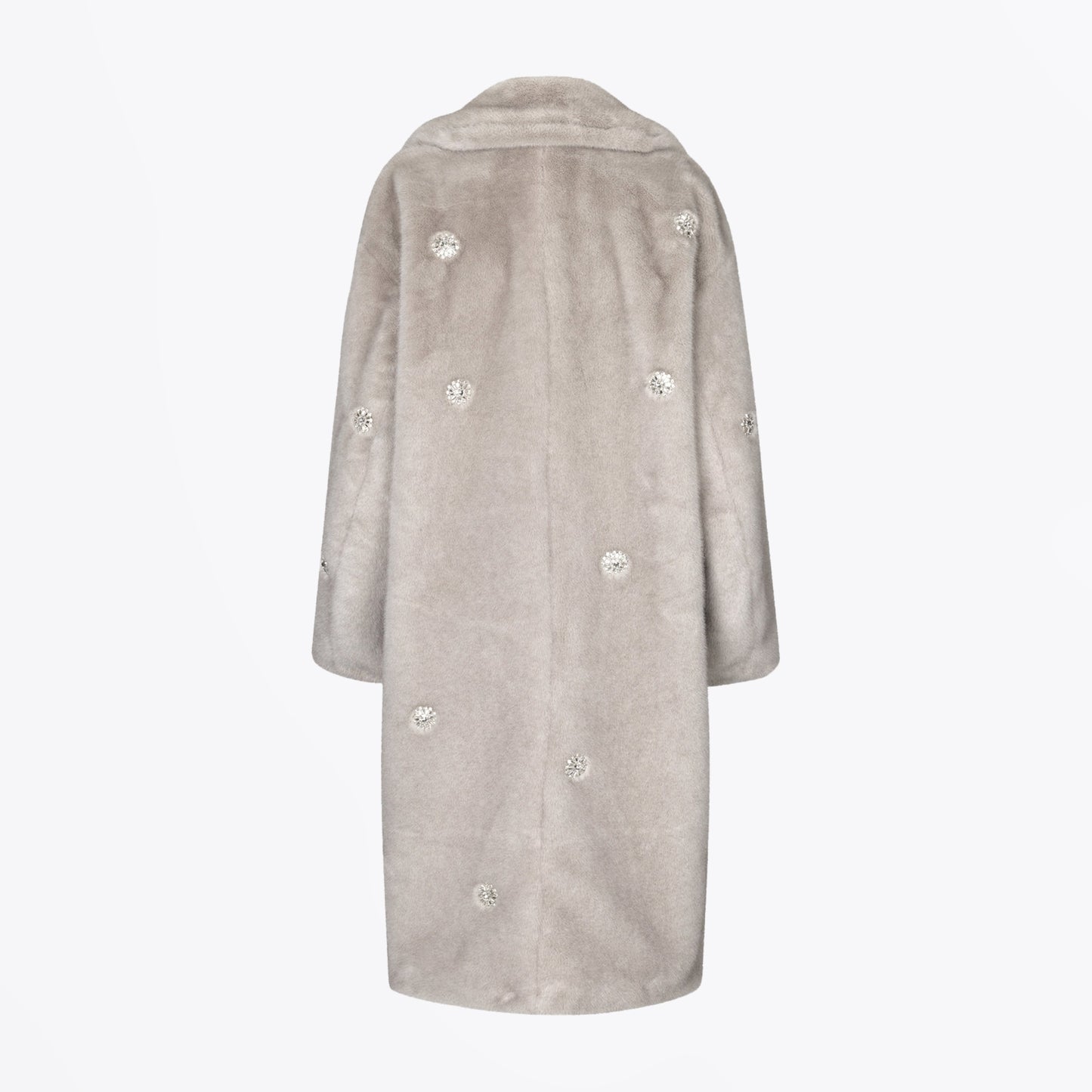 Maxime Faux Fur Coat - Grey